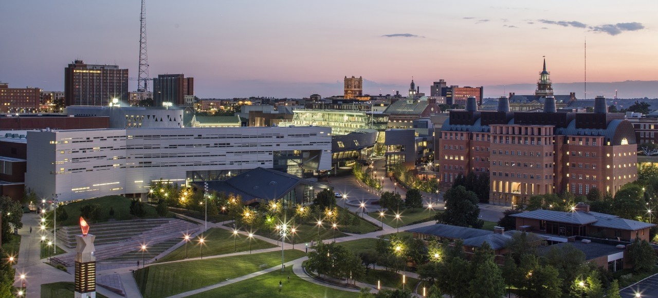 Panoramic view of UC's main campus