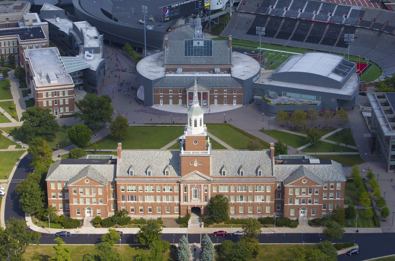 Aerial view of UC's Uptown Campus