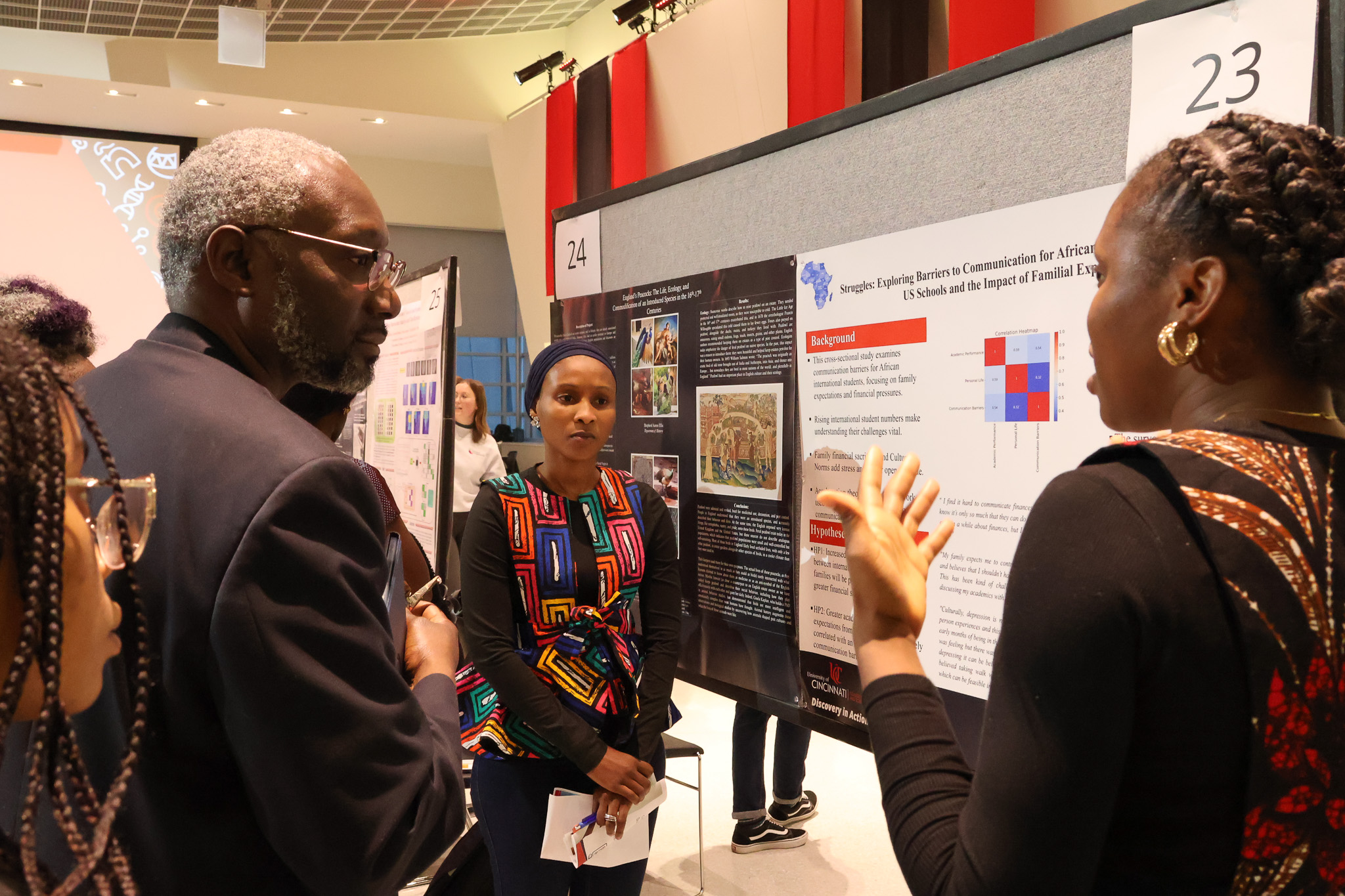 Dean James Mack studying a presentation. 