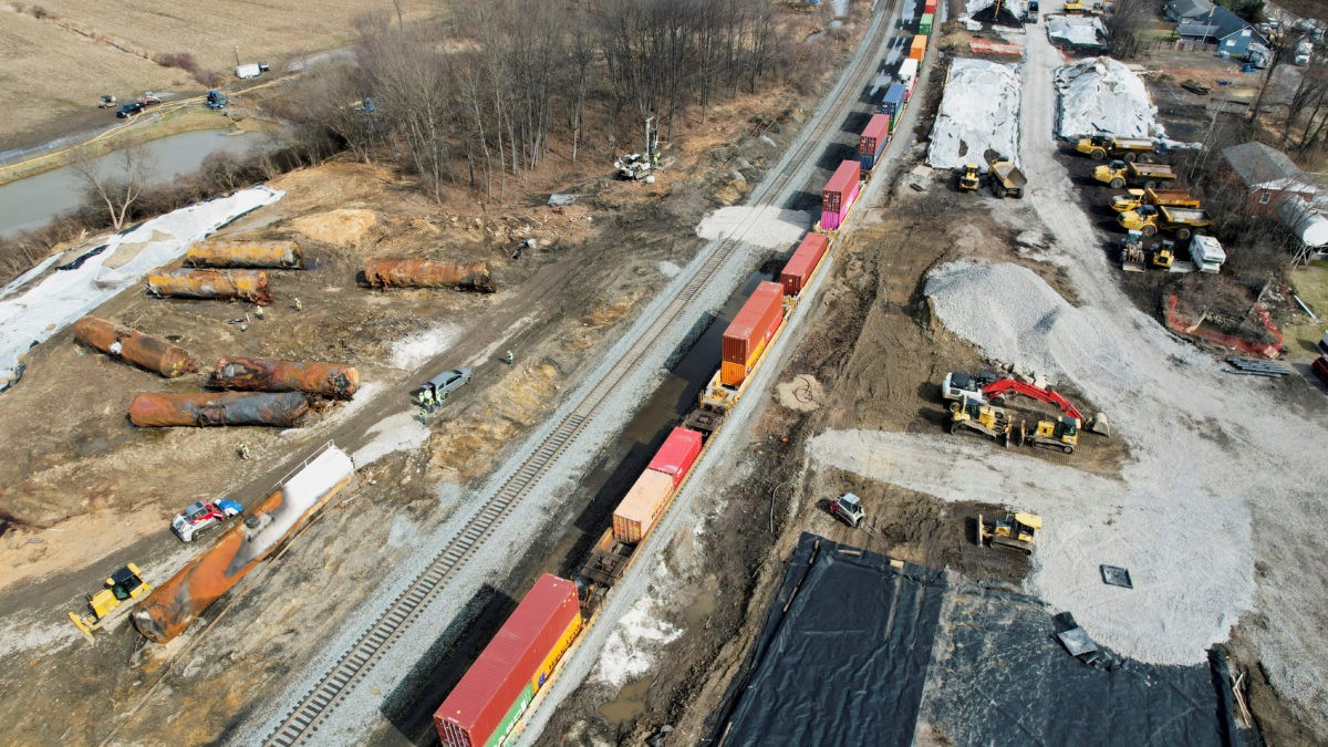 East Palestine Train Derailment Route