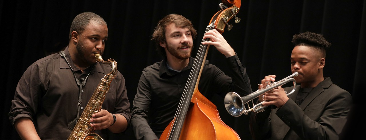 CCM Jazz Lab Band performs at Corbett Auditorium