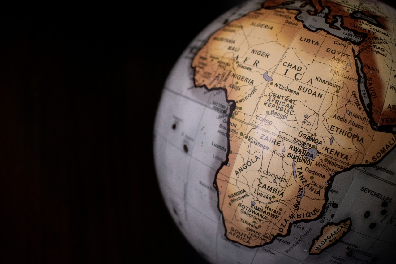 Globe featuring Africa 
