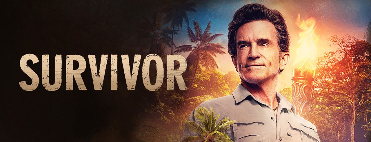 A promo graphic for the reality TV show Survivor