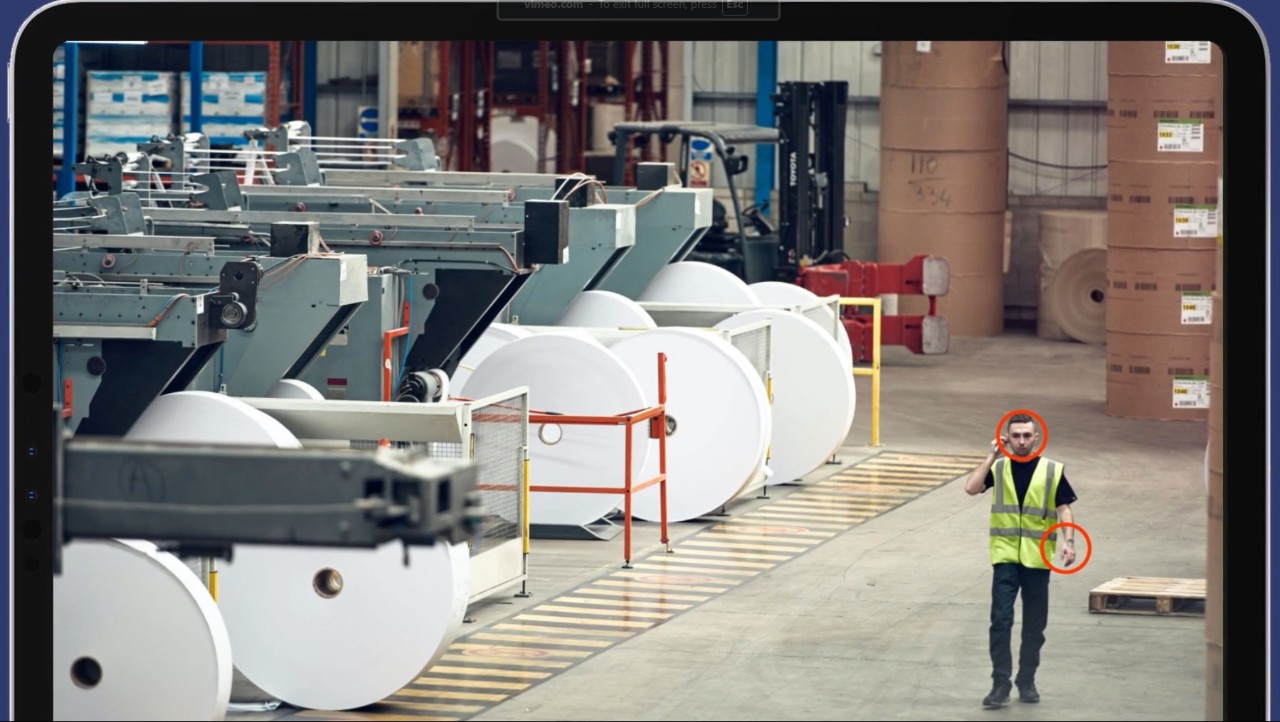 A worker in an advanced manufacturing facility