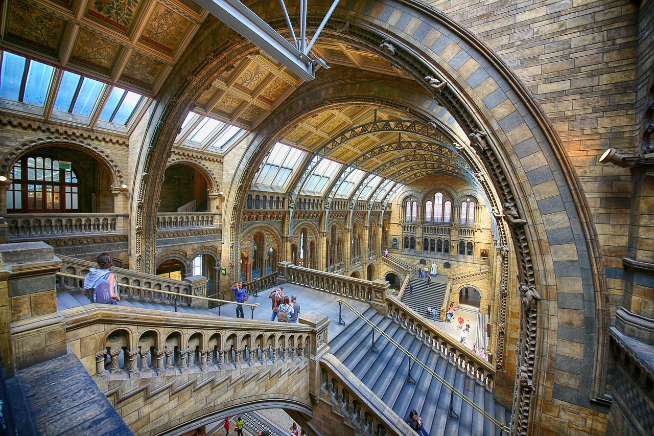 Interior of museum in London