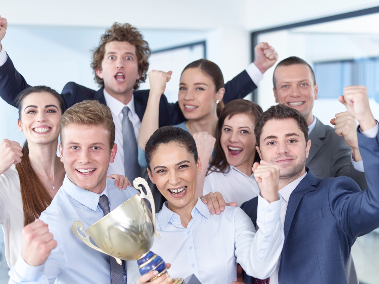 Happy group of award winners.