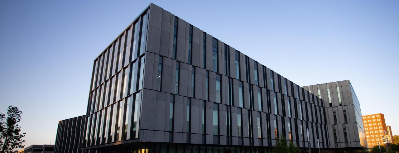 Carl H. Lindner Hall at dusk