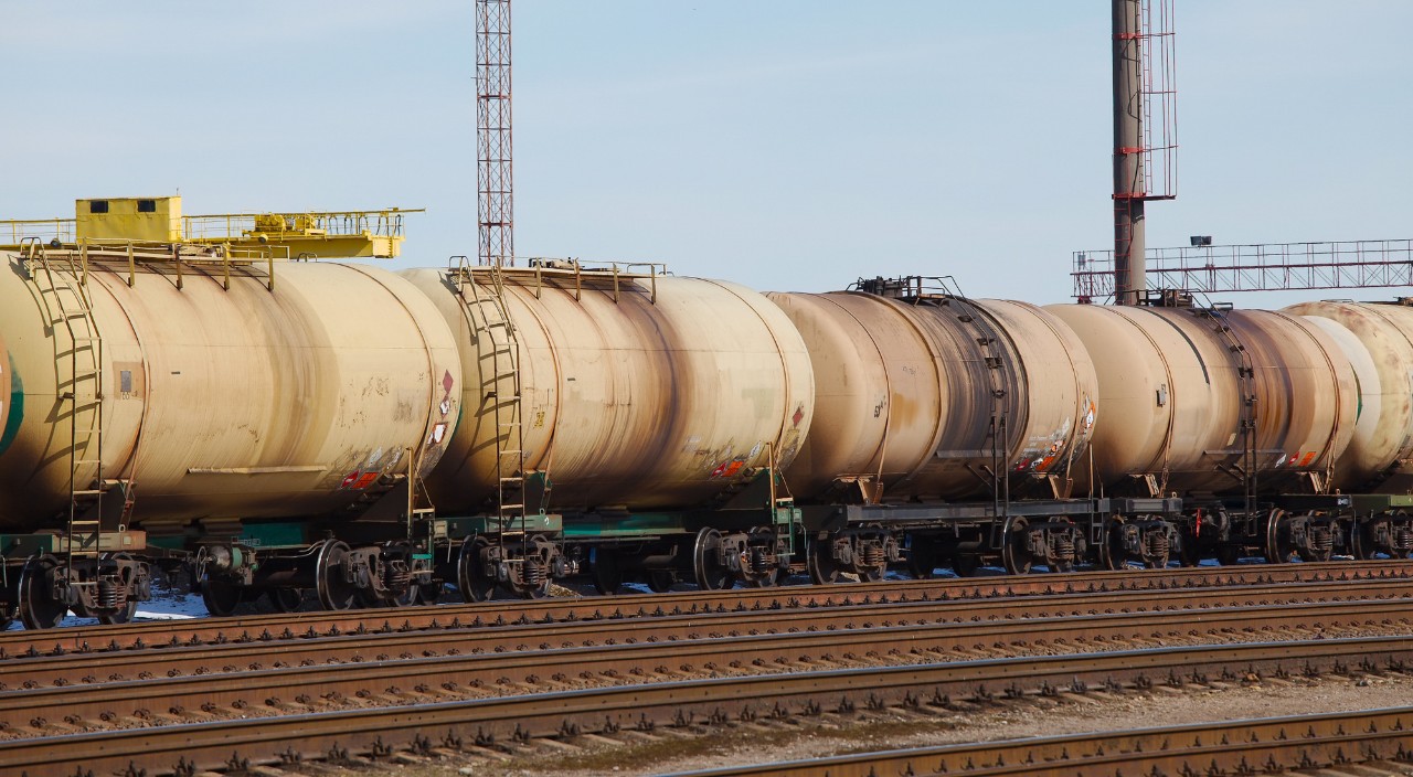 Railcars carry oil and other chemicals.