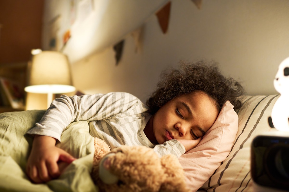 image of a child in bed sleeping