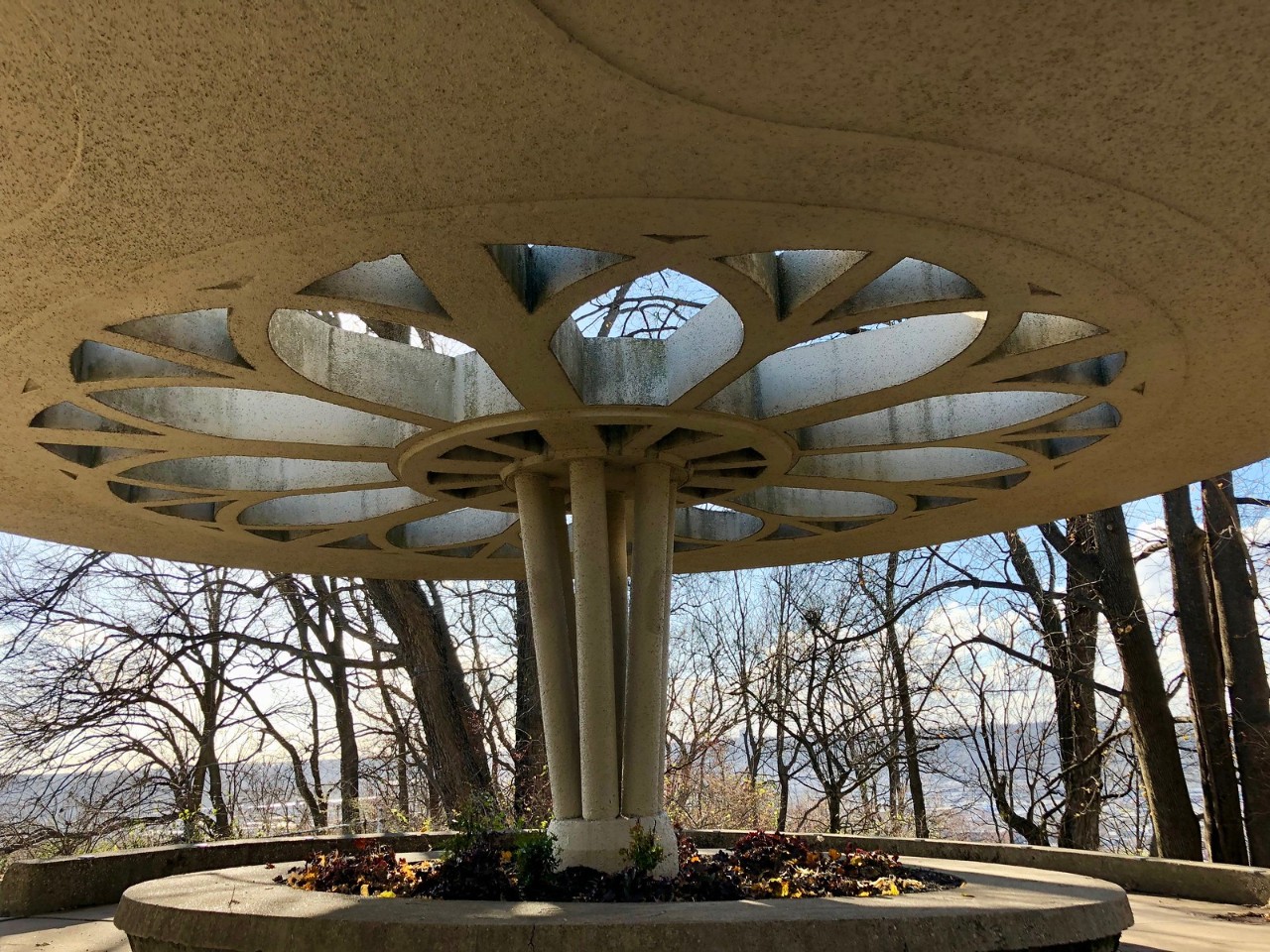 A portion of the Bellevue Hill Park Pavilion.