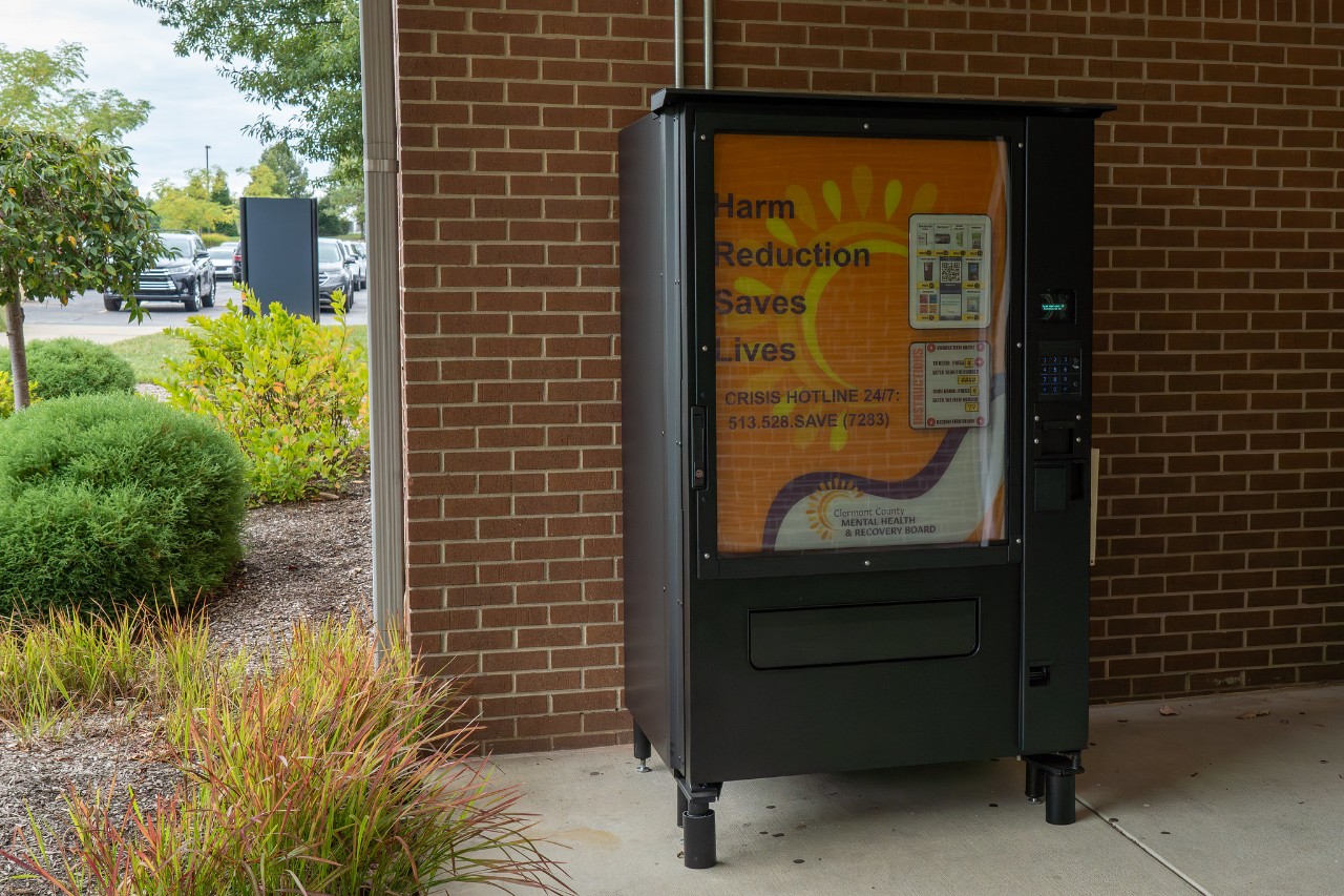 Harm reduction vending machine at UC Clermont