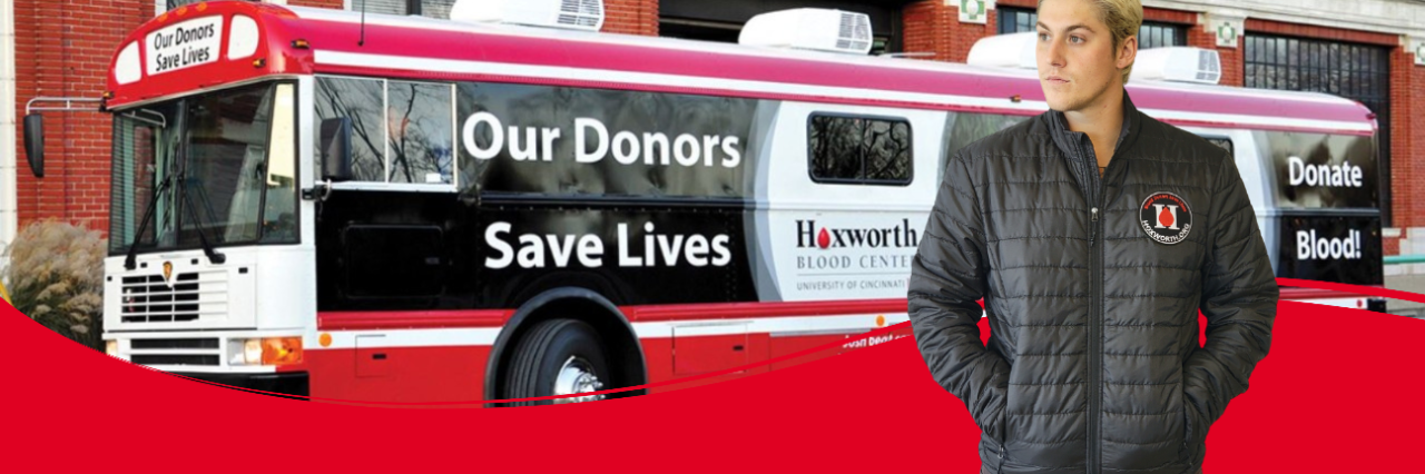 Donate with Hoxworth in December, get free winter puffy jacket