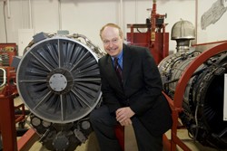 One of Ephraim Gutmark's areas of research is in quieting turbines.