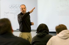 Rodney Roseman, Associate Professor, Chemical and Materials Engineering, teaches a class.  Winner of the 2008 Faculty award for Distingished Teaching Professor.