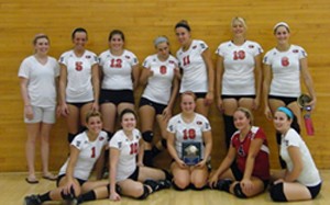 The Lady Cougars with their runner-up plaque at the Penn State Â  Beaver Invitational in Pittsburgh.