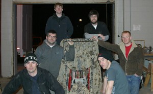 Some of the team pictured with the 2013 Bearcat Baja Racing car after a test run.