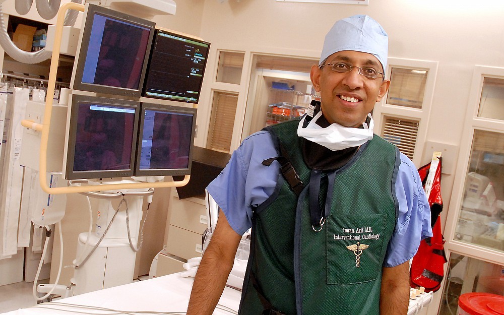 Imran Arif, MD, interventional cardiologist for the division of cardiovascular diseases