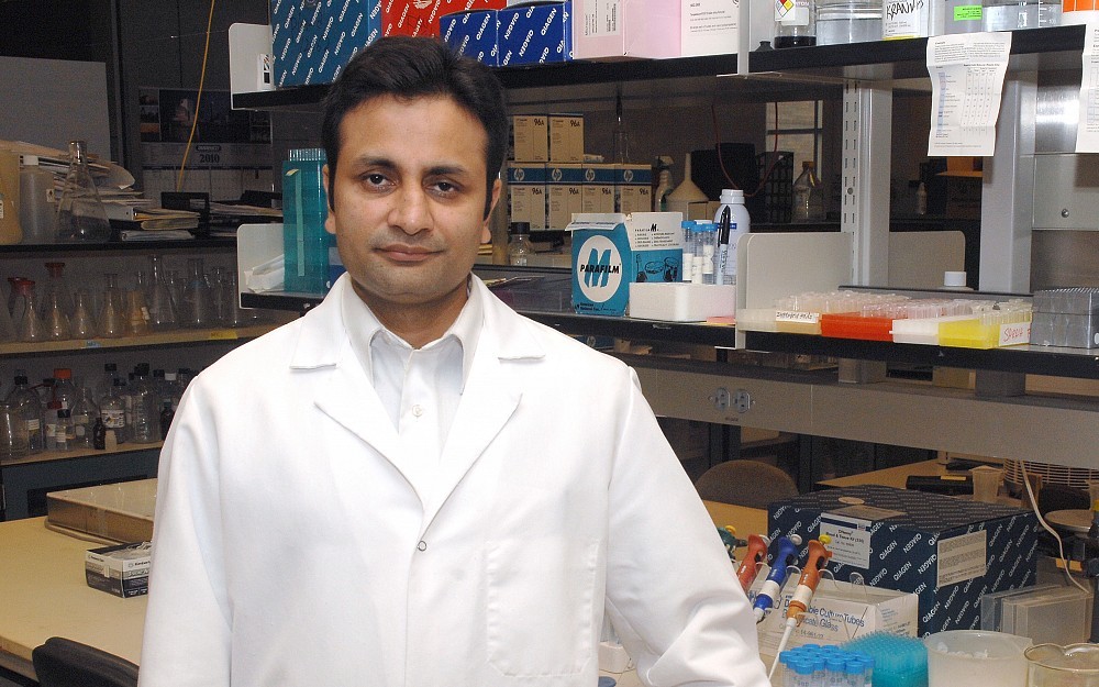 Vivek Singh, PhD, a research scientist in the department of pharmacology and cell biophysics