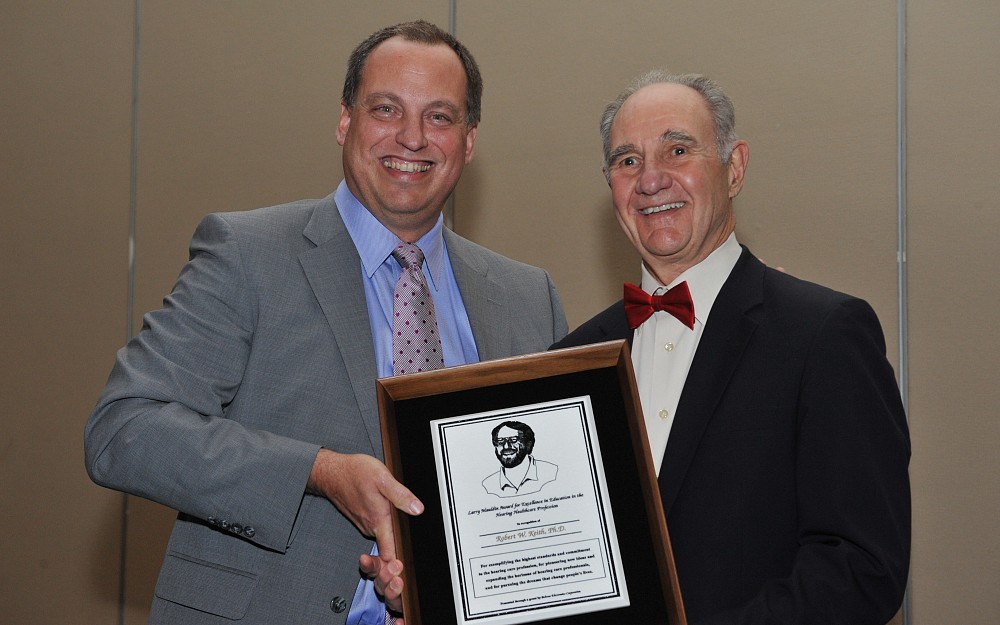 Robert "Bob" Keith, PhD, received the BeltoneÂ s 2013 Larry Mauldin Award for Excellence in Education at the AudiologyNOW! Convention in Anaheim, Calif., April 3-6.