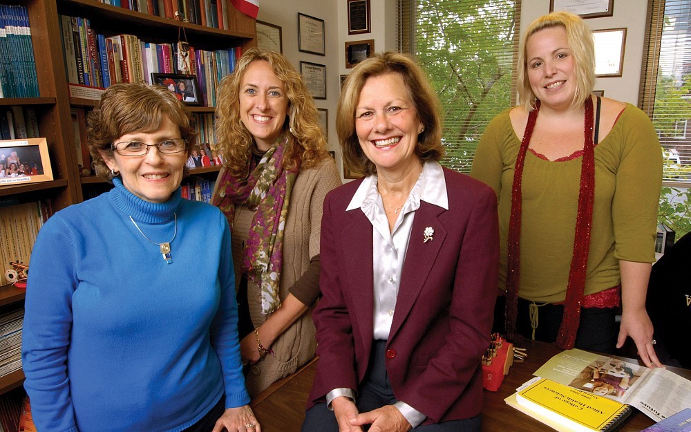 UC faculty involved in speech language pathologist training and education include (from left to right) Jo-Anne Prendeville, EdD; Sandra Combs, PhD; Nancy Creaghead, PhD; and Lesley Raisor-Becker, PhD.