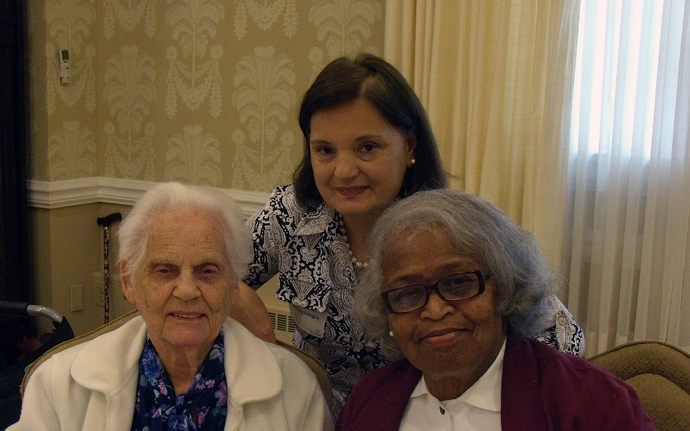 From left to right: Ruth Rosevear, Nutritional Studies Department Chair Grace Falciglia, EdD, and Eunice Hardin Murphy, UC class of 1957 