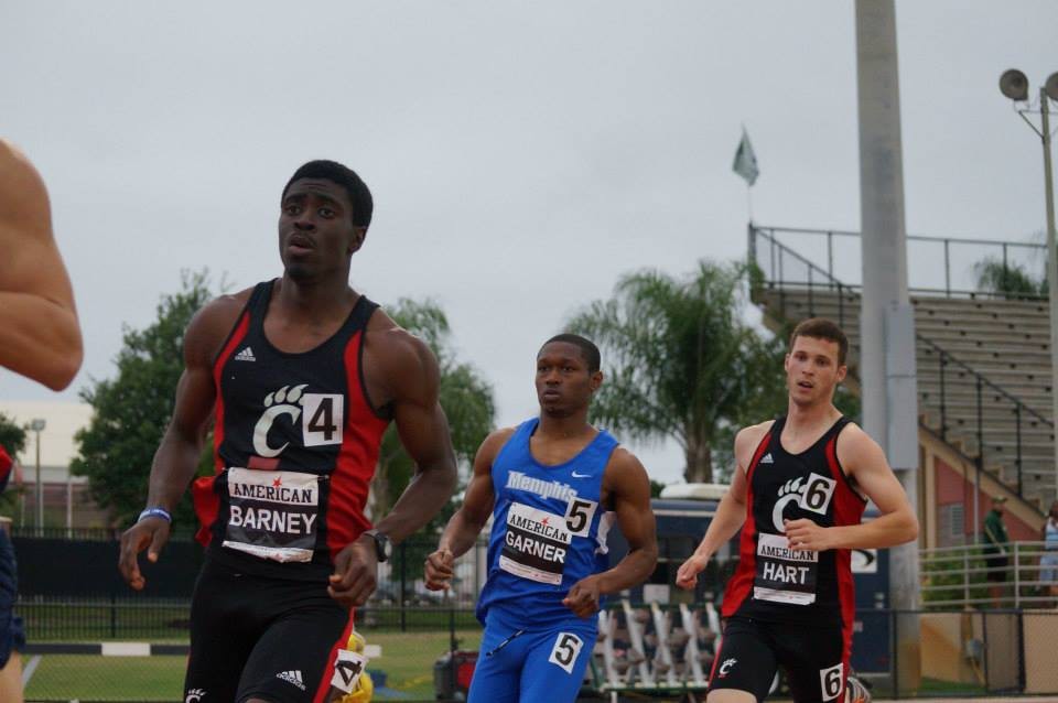 Four-year contributor to the UC Bearcats' track and field program, Barney is a middle-distance runner and holds a 3.907 GPA.
