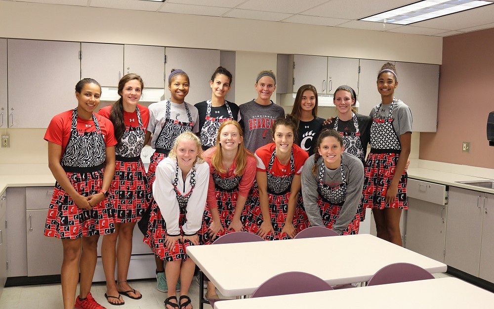 UC Women's Volleyball Team for Bearcats in the Kitchen