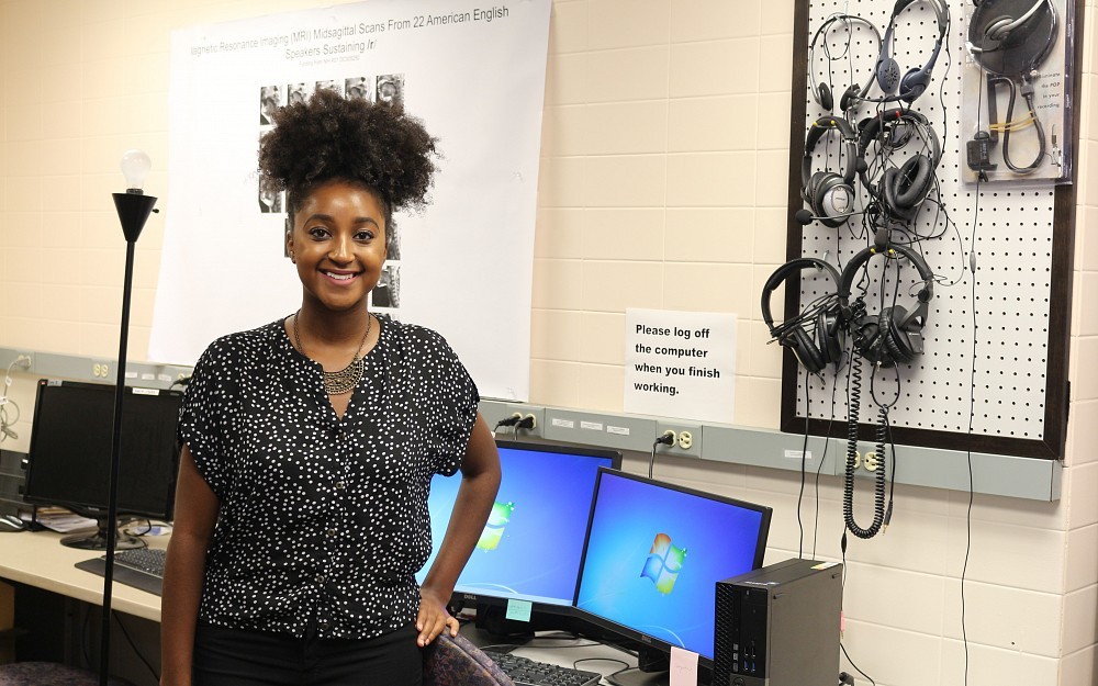 Jade Clark, student in the Department of Communication Sciences and Disorders in the College of Allied Health Sciences who has won several awards and scholarships