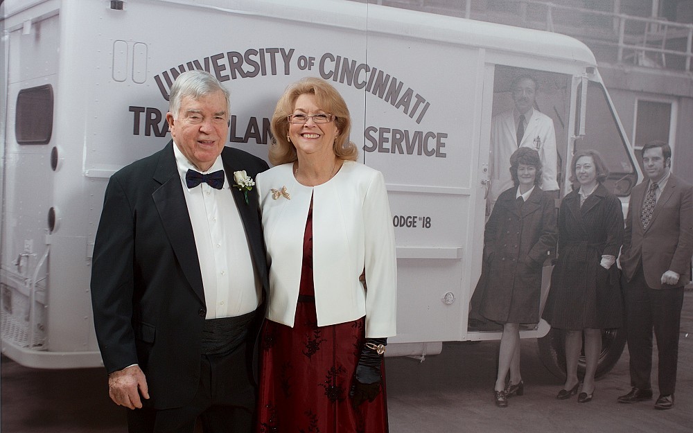 J. Wesley Alexander, MD, and his wife, Maureen, at the UC Health transplant 50th anniversary celebration in 2017